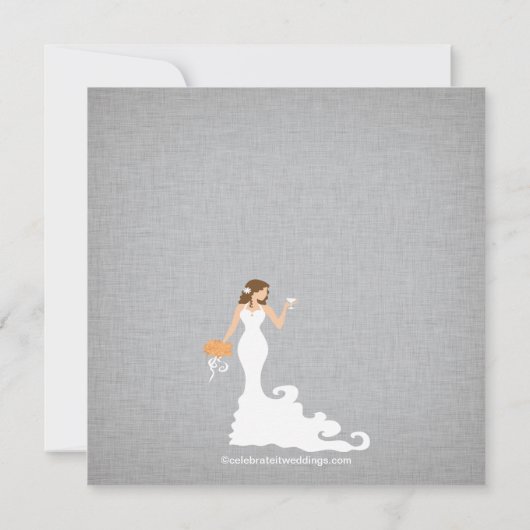 Moderne herfst Bride Wine Bridal Shower Invitation Kaart (Achterkant)