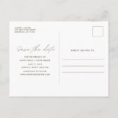 Moderne herfst bruiloft foto Boho Save the Date Aankondigingskaart (Achterkant)