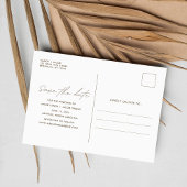 Moderne herfst bruiloft foto Boho Save the Date Aankondigingskaart