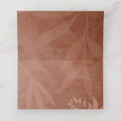 Moderne HERFST Bruiloft Terracotta Gouden Bladeren Plaatskaartje (Binnenkant ongevouwen)