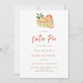 Moderne herfst Cutie Pie QR Code baby shower Kaart (Voorkant)