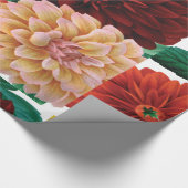 Moderne  herfst dahlias cadeaupapier (Hoek)