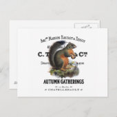 moderne  herfst eekhoorn briefkaart (Voorkant / Achterkant)