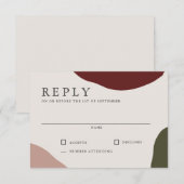 Moderne herfst eenvoudige genoegens trouw-RSVP RSVP Kaartje (Voorkant / Achterkant)