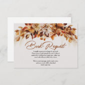 Moderne herfst en herfstbloemen bladeren boekaanvr informatiekaartje (Voorkant / Achterkant)