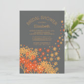 Moderne Herfst Floral Bridal Shower Kaart (Staand voorkant)