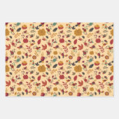 Moderne Herfst Floral Pattern Inpakpapier Vel (Voorkant 3)