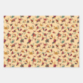 Moderne Herfst Floral Pattern Inpakpapier Vel (Voorkant 2)