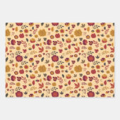 Moderne Herfst Floral Pattern Inpakpapier Vel (Voorkant)