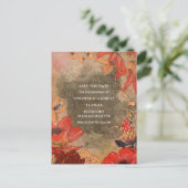 Moderne  Herfst Floral Save the Date Aankondigingskaart (Staand voorkant)