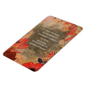 Moderne Herfst Floral Save the Date Magneet (Linkerzijde)