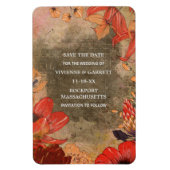 Moderne  Herfst Floral Save the Date Magneet (Verticaal)