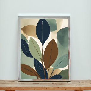 Moderne Herfst Foliage Art Print Foto Afdruk