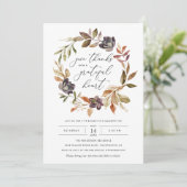 Moderne Herfst Geef Bedankt Friendsgiving Thanksgi Kaart (Staand voorkant)