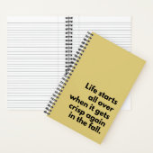 Moderne herfst Geel Grote Gatsby Journal Notitieboek (Binnen)