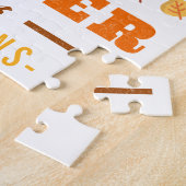 Moderne herfst geïnspireerde Herfst Vibes geperson Legpuzzel (Zijkant)