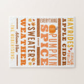 Moderne herfst geïnspireerde Herfst Vibes geperson Legpuzzel (Horizontaal)