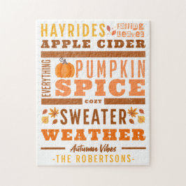 Moderne herfst geïnspireerde Herfst Vibes geperson Legpuzzel