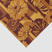 Moderne herfst geometrisch bloempatroon tissuepapier (Detail)