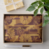 Moderne herfst geometrisch bloempatroon tissuepapier (Geschenk)