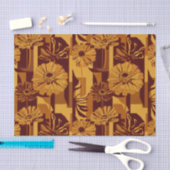 Moderne herfst geometrisch bloempatroon tissuepapier (Craft)