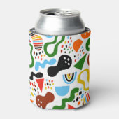 Moderne herfst: geometrische vormen Abstract. Blikjeskoeler (Blikje Voorkant)