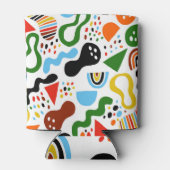 Moderne herfst: geometrische vormen Abstract. Blikjeskoeler (Achterkant)