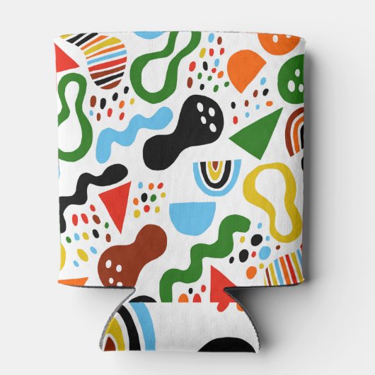 Moderne herfst: geometrische vormen Abstract. Blikjeskoeler (Achterkant)