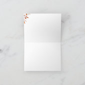 Moderne Herfst Greenery Geometric Rustic Wedding Bedankkaart (Binnen)