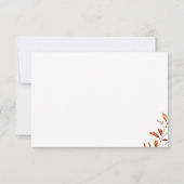 Moderne Herfst Greenery Geometric Rustic Wedding Bedankkaart (Achterkant)