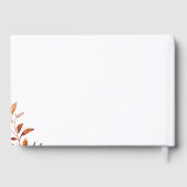 Moderne Herfst Greenery Geometric Rustic Wedding Gastenboek (Achterkant)