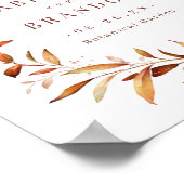 Moderne Herfst Greenery Geometric Rustic Wedding S Poster (Hoek)