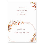 Moderne Herfst groen geometrische opvouwbare plaat Kaart (Voorkant)