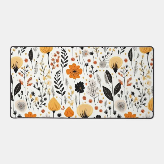 Moderne herfst Herfst Boho Botanische Bloemen Bureaumat (Voorkant)