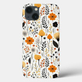 Moderne herfst Herfst Boho Botanische Bloemen Case-Mate iPhone Case (Achterkant)