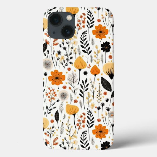 Moderne herfst Herfst Boho Botanische Bloemen Case-Mate iPhone Case (Achterkant)