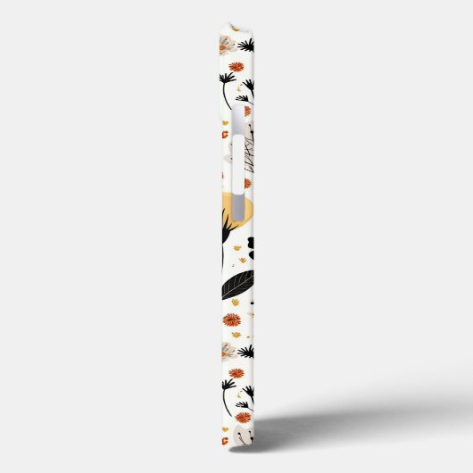 Moderne herfst Herfst Boho Botanische Bloemen Case-Mate iPhone Case (Achterkant / Links)