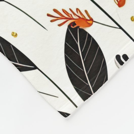 Moderne herfst Herfst Boho Botanische Bloemen Fleece Deken (Hoek)