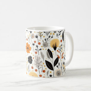 Moderne herfst Herfst Boho Botanische Bloemen Koffiemok