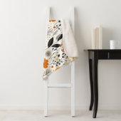 Moderne herfst Herfst Boho Botanische Bloemen Sherpa Deken (In situ)