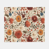 Moderne herfst Herfst Botanische Bloemen Fleece Deken (Voorkant (Horizontaal))