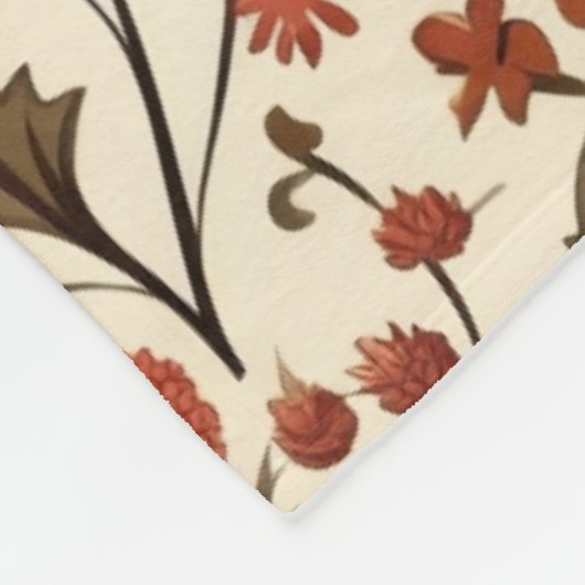 Moderne herfst Herfst Botanische Bloemen Fleece Deken (Hoek)