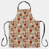 Moderne herfst Herfst Botanische Bloemen Schort (Voorkant)