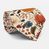 Moderne herfst Herfst Botanische Bloemen Stropdas (Opgerold)