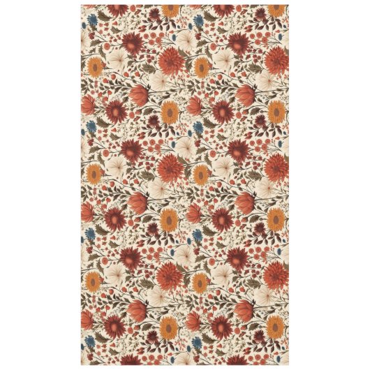 Moderne herfst Herfst Botanische Bloemen Tafelkleed (Voorkant)