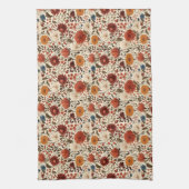 Moderne herfst Herfst Botanische Bloemen Theedoek (Verticaal)