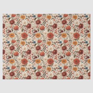 Moderne herfst Herfst Botanische Bloemen Tissuepapier