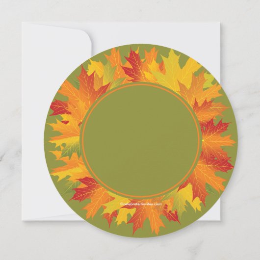 Moderne Herfst herfst Bridal Shower Kaart (Achterkant)