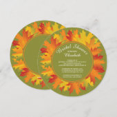 Moderne Herfst herfst Bridal Shower Kaart (Voorkant / Achterkant)