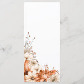 Moderne Herfst herfst Florals Foliage Wedding Menu (Achterkant)